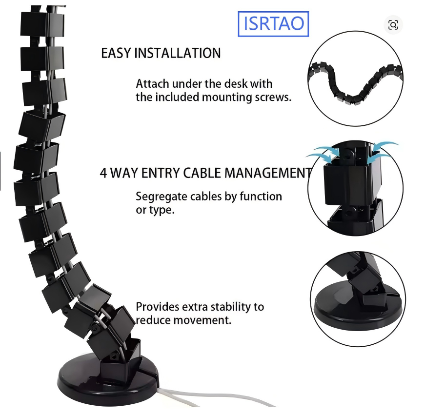 ISRTAO under Desk Cable Manage - Work Office Furniture recensie en prijs