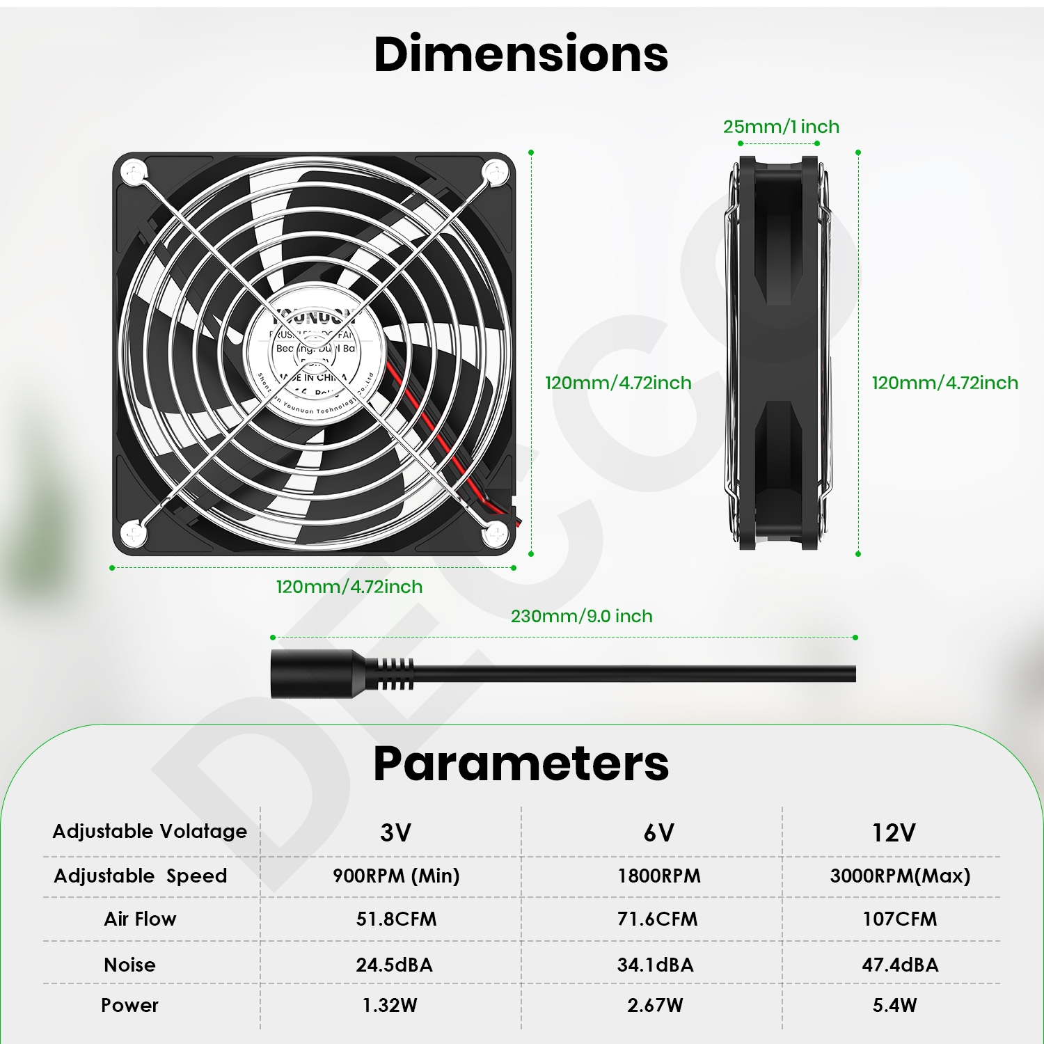 120mm 3000RPM Fan Cooling With - Work Office Furniture recensie en prijs