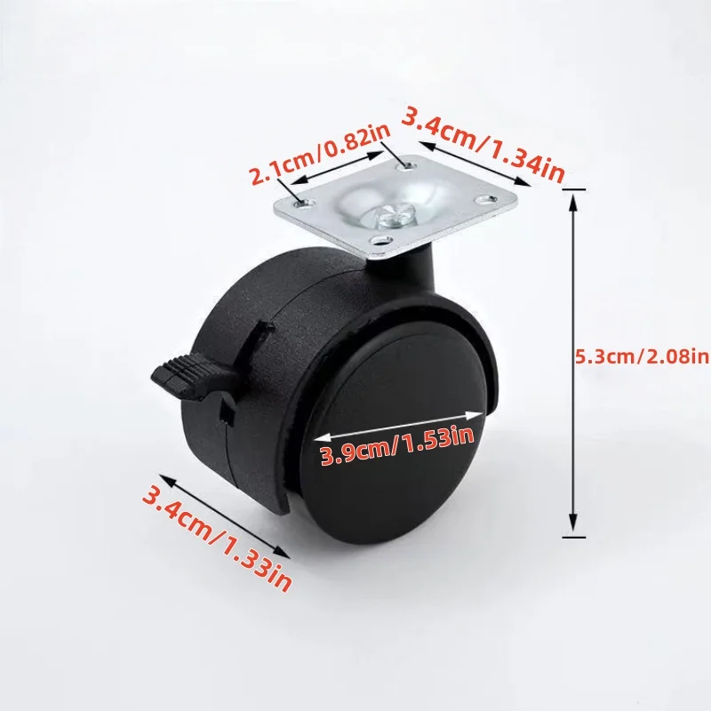 4pcs black plastic furniture w - Office Furniture Hardware recensie en prijs