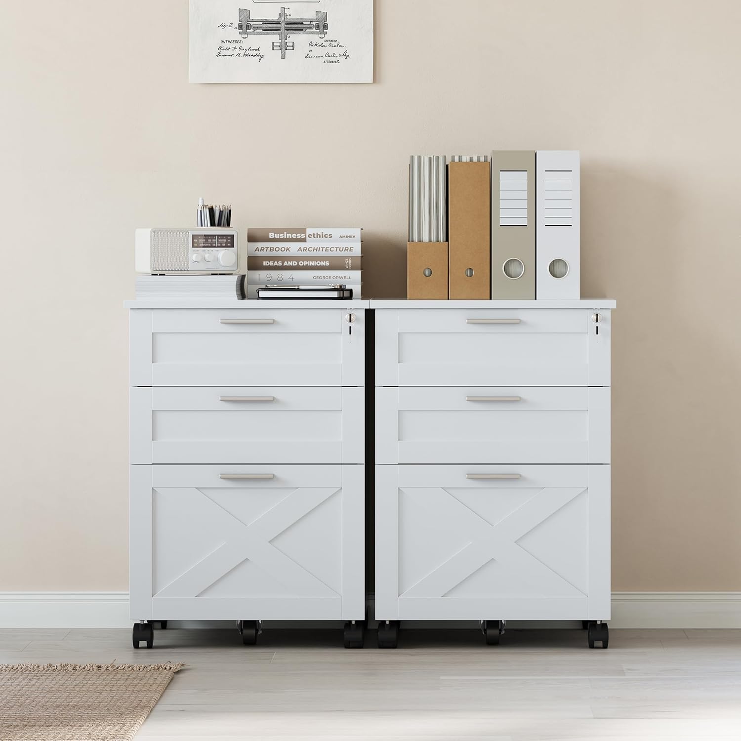 3-Drawer Rolling File Cabinet  - Office Furniture Hardware recensie en prijs